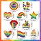 50 PCS Pride Rainbow Hanging Swirl LGBT Rainbow Pride Hanging Foil Swirls Pride Month Hanging Banner Ornaments Love is Love Gay Lesbian Pride Decorations Hanging Swirls for Pride Party Favor